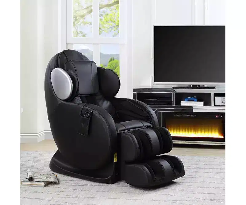 Recliner Accent Chair Black Leather