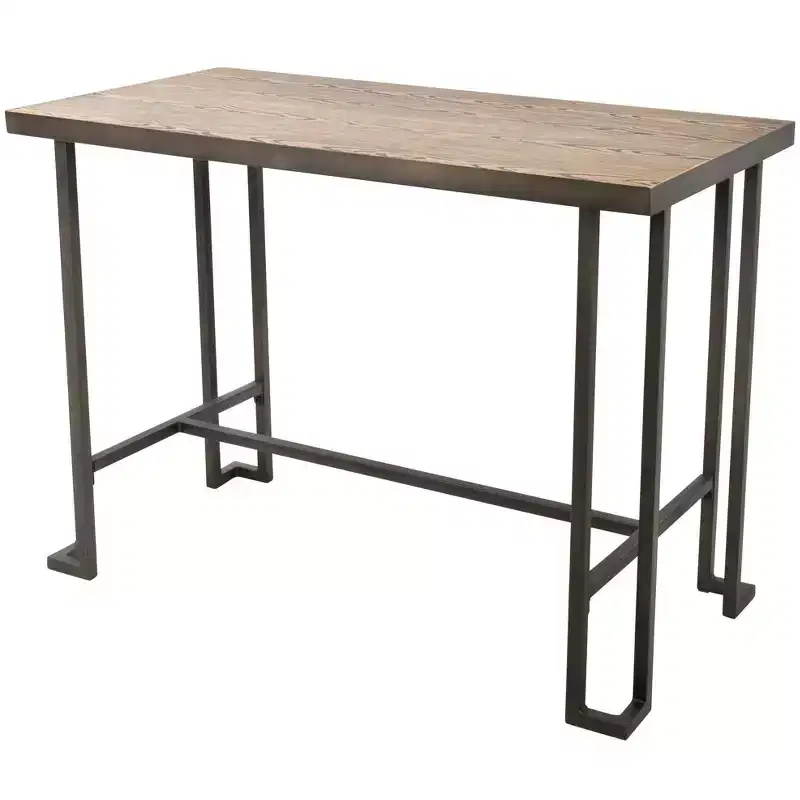 Okak Rectangular Dining Table Kitchen Table Industrial Counter Table for Dining Room, Living Room