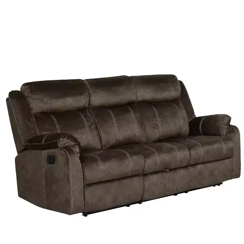 HomeStock Reclining Sofa W/ Drop Down Table & Drawer
