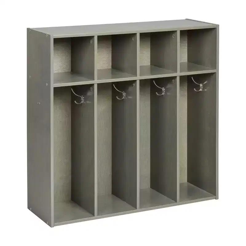 Streamline 4-Section Toddler Coat Locker with Cubby Storage, Kids Furniture