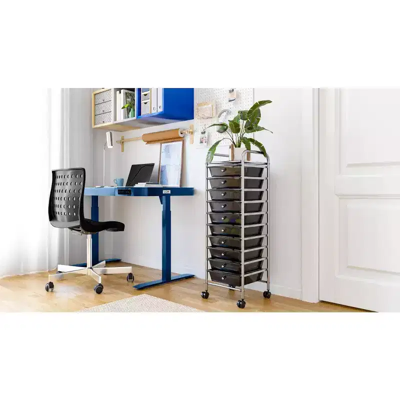 Seville Classics 10-Drawer Organizer Rolling Storage Cart