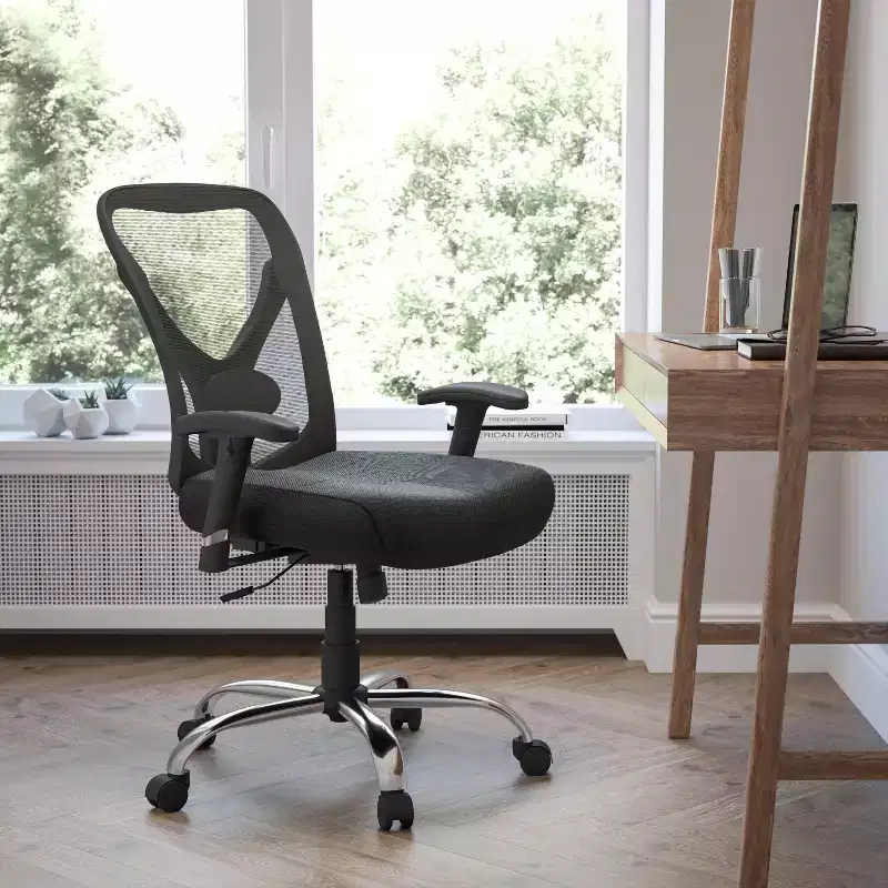 400 lb. Big & Tall Black Mesh Height Adjustable Back Ergonomic Office Chair