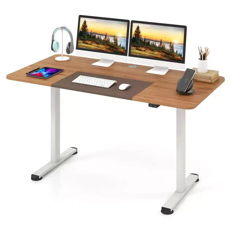 Electric Height Adjustable Standing Desk, Sit to Stand Computer Workstation Home Office Desk