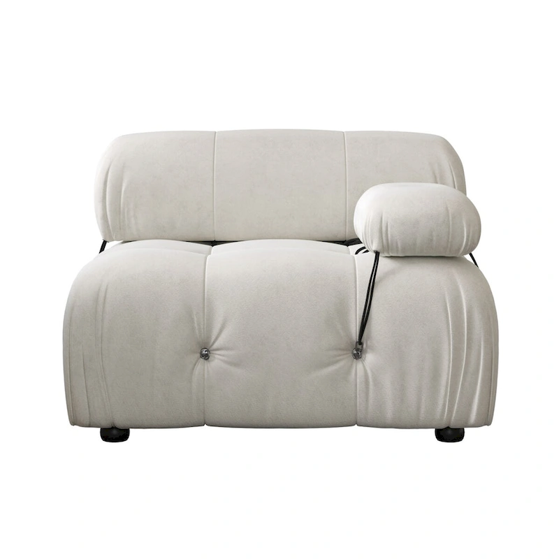 8-piece U-Shape Velvet Fabric Modular Sectional Sofa--138.6