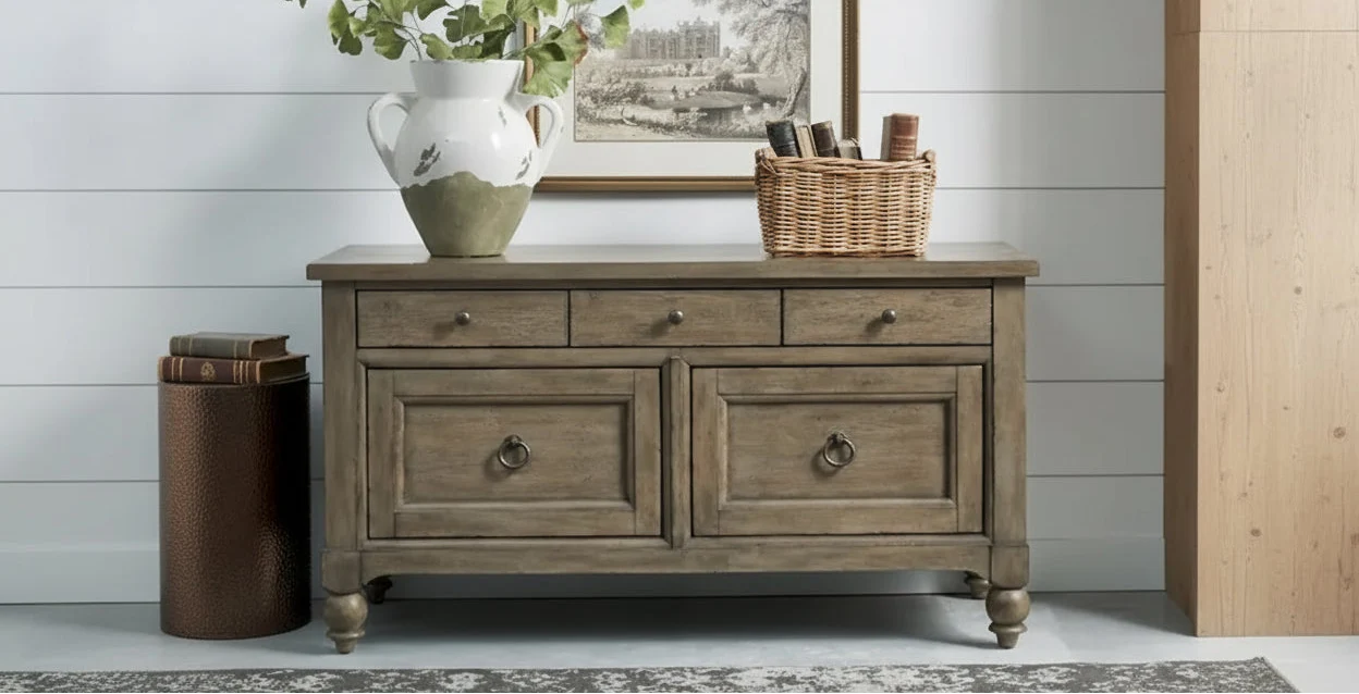 Americana Farmhouse Dusty Taupe Credenza
