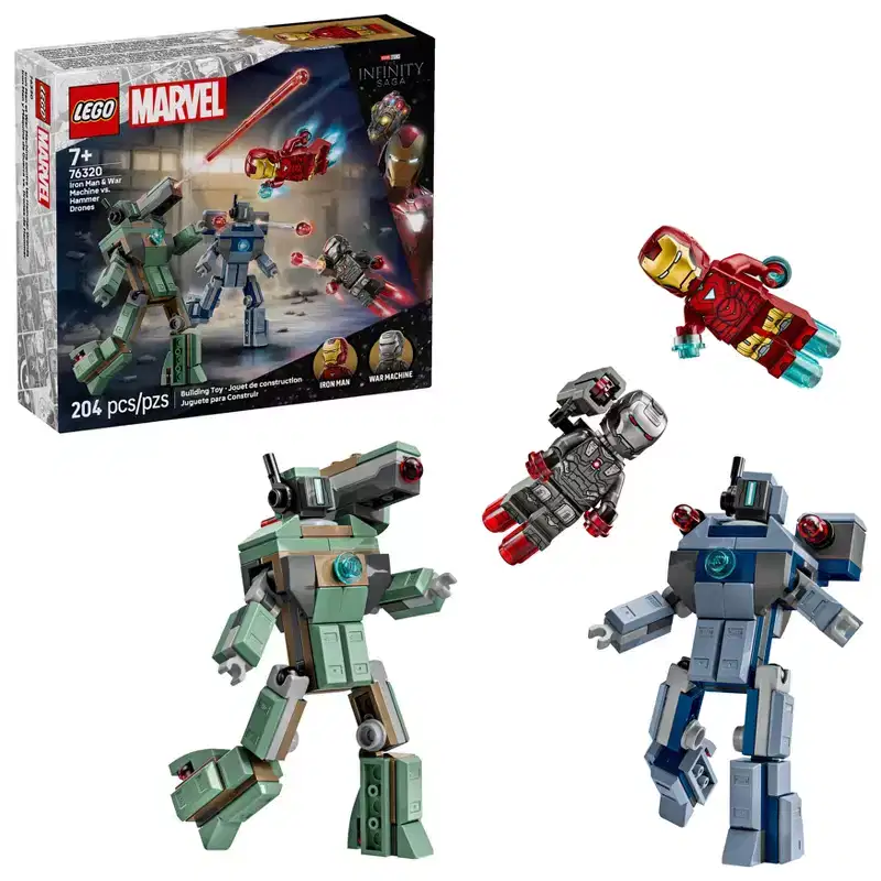 LEGO Marvel Iron Man & War Machine vs Hammer Drones 76320