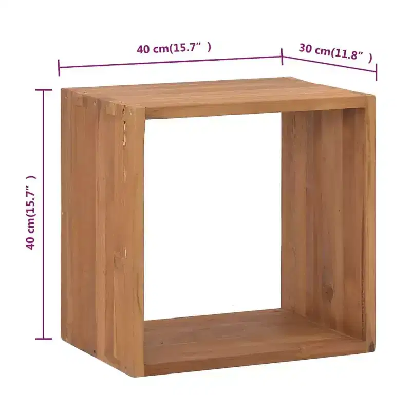 Bedside Cabinet Warm Natural Wood Solid Teak Wood Bedside Cabinet