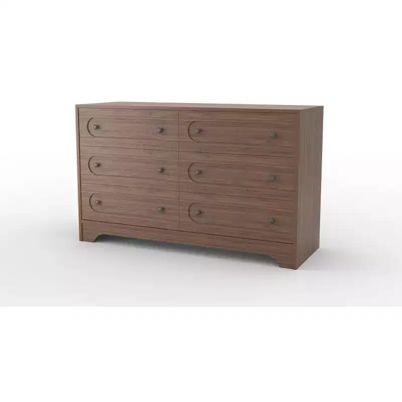 Oval recessed chest of drawers