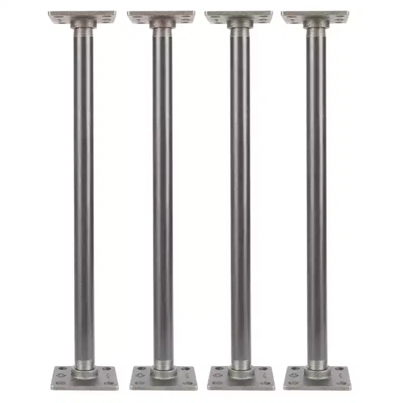 3/4 in. x 18 in. Square Flange Pipe Table Legs - 4 Pack
