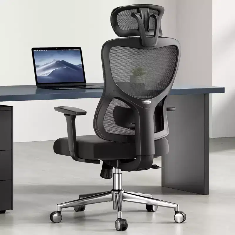 Ergonomic Office Chair, Mesh Desk Chair with Headrest, Adjustable Lumbar Support and Armrests, High Back for Office & Home