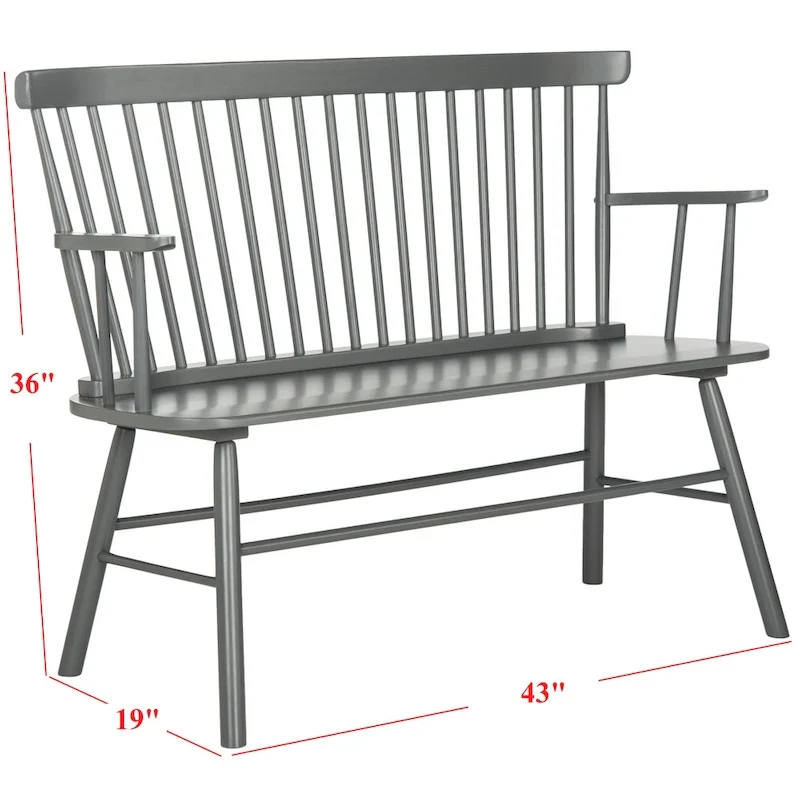 SAFAVIEH Gracija Spindleback Settee - 48 x 22.4 x 36 - 48W x 22D x 36H