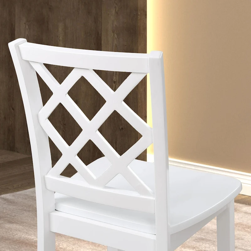 Furniture of America Manheim Casual 5-Piece Farmhouse Solid Wood Dining Set