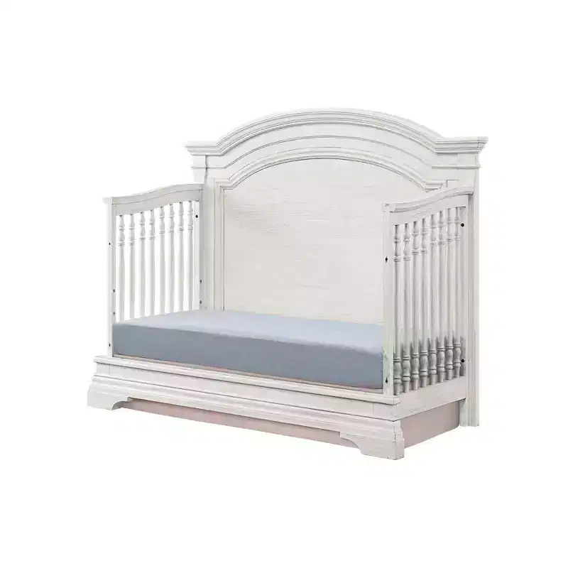 Westwood Baby | Olivia Arch Top Convertible Crib - Brushed White