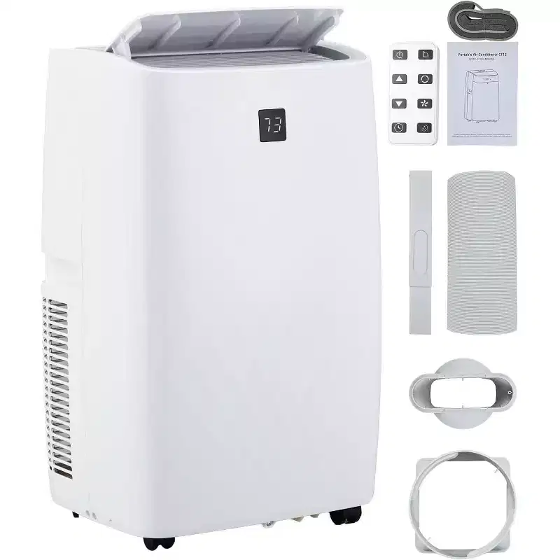 14000 BTU Portable Air Conditioner for Rooms Up to 750 Sq.Ft, 3-In-1 AC Unit AC Unit with Fan Mode, Dehumidifier & Heater