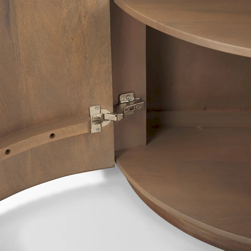 Terra Light Brown Solid Wood Accent Cabinet