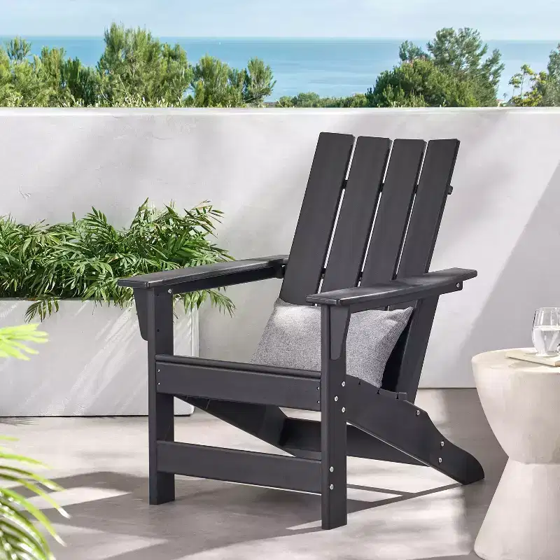 GDFStudio Panagiota Outdoor Resin Deep Seating Adirondack Chair
