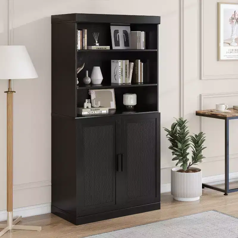 Wood Accent Cabinet with Adjustable Shelves