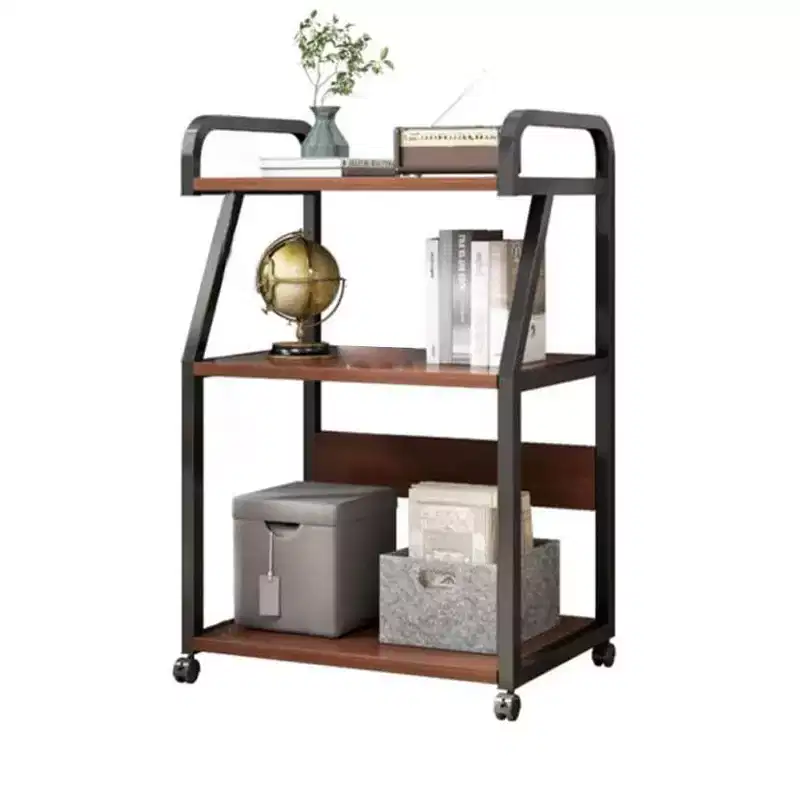 Acekool 3 Tier Printer Stand on Wheels, Mobile Printer Table with Storage Shelves, Rolling Printer Cart for Home Office
