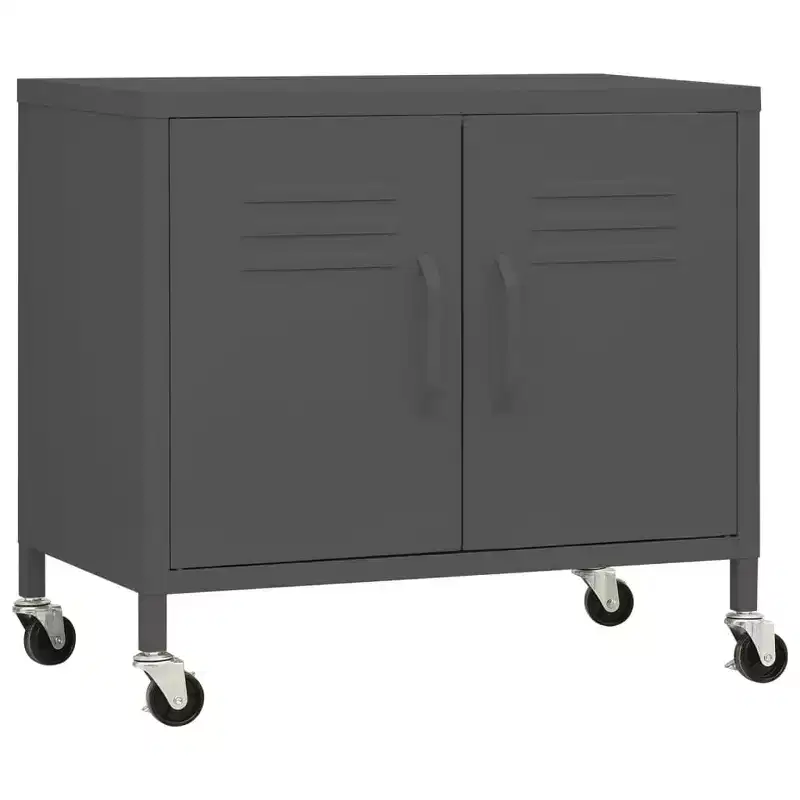 Heavy Duty Storage Cabinet, Freestanding File Cabinet with Wheels for Home Office, Industrial Style