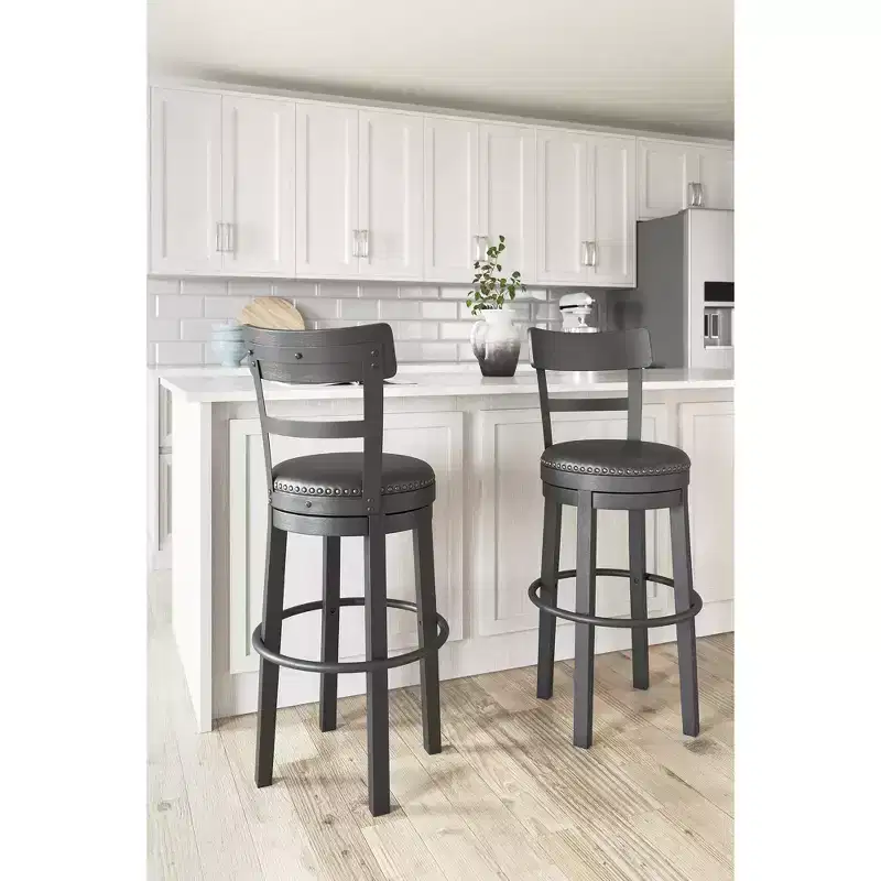 Casual Bar Height Bar Stool, Black