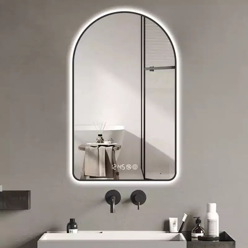 GDFStudio Corin Modern 48 Arched LED Bathroom Mirror with Three Color Temperatures