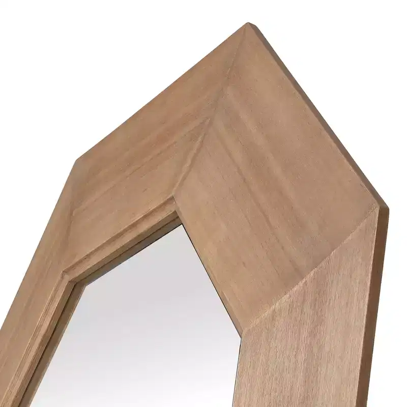 Octagan Wood Mirror