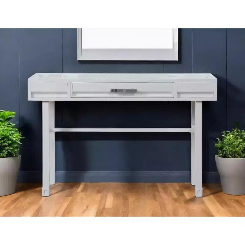 47 White Iron Vanity Table