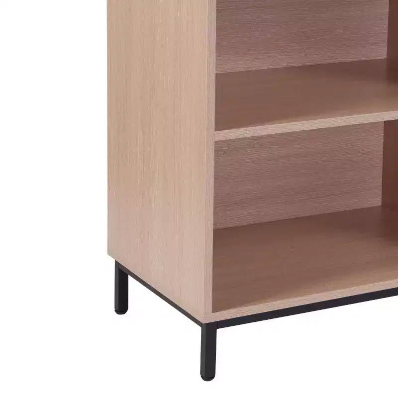 Flash Furniture Dudley 4 Shelf 29.5H Open Bookcase Storage in Oak Wood Grain Finish