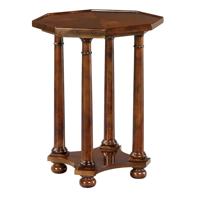 Furniture European Legacy Vintage, Farmhouse, Old World, Slim, Occasional Accent End Table