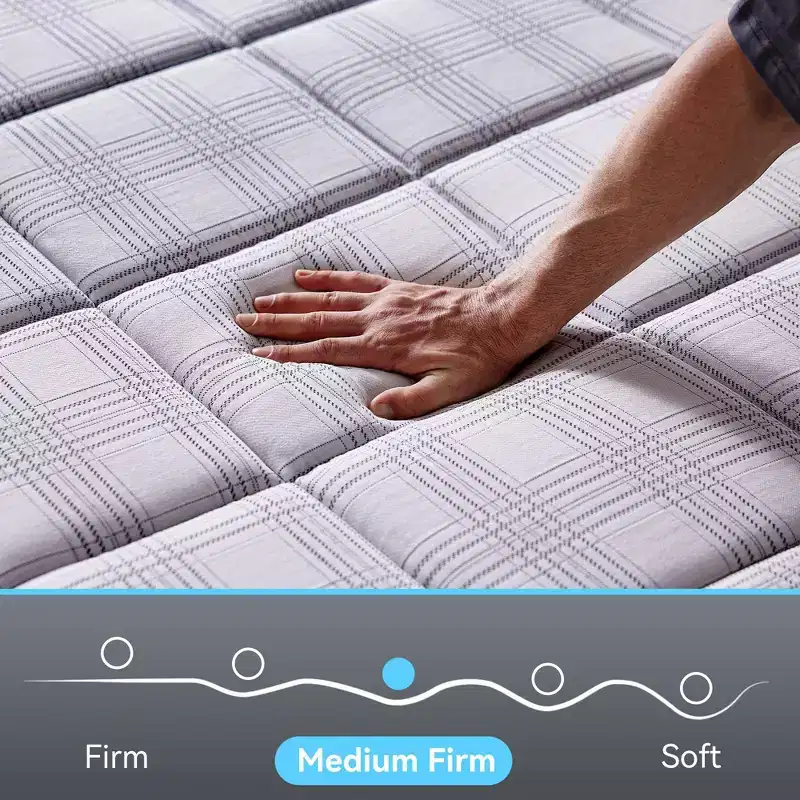 Sailvan 13 Inch Gel Memory Foam Hybrid Mattress with Copper Ion Fabric Pocket Spring Mattress