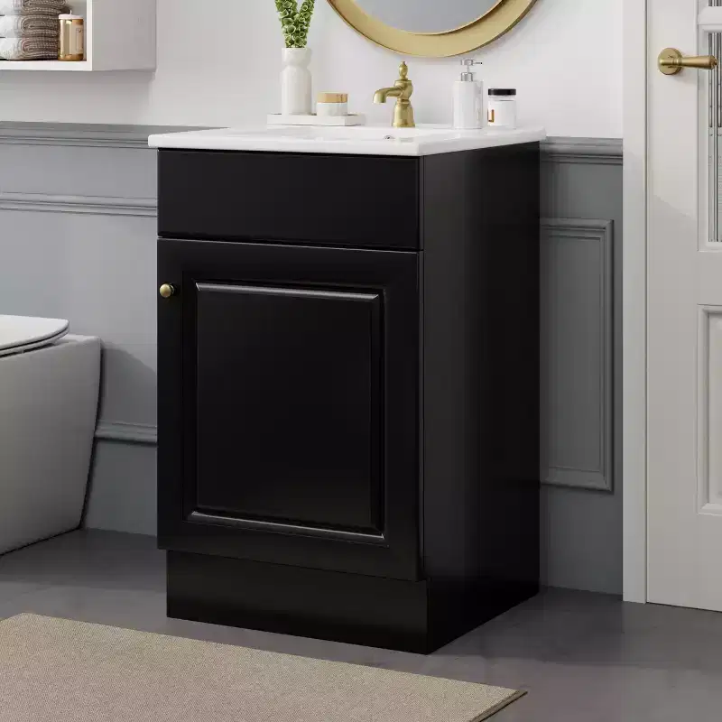 20 Small Bathroom Vanity Sink Combo, Bathroom storage Cabinet with Shelf, Single Sink Bathroom Vanity