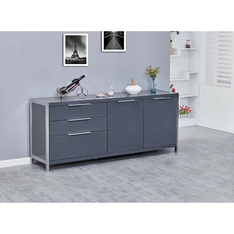 Best Quality Furniture Modern Lacquer 3-drawer Cabinet