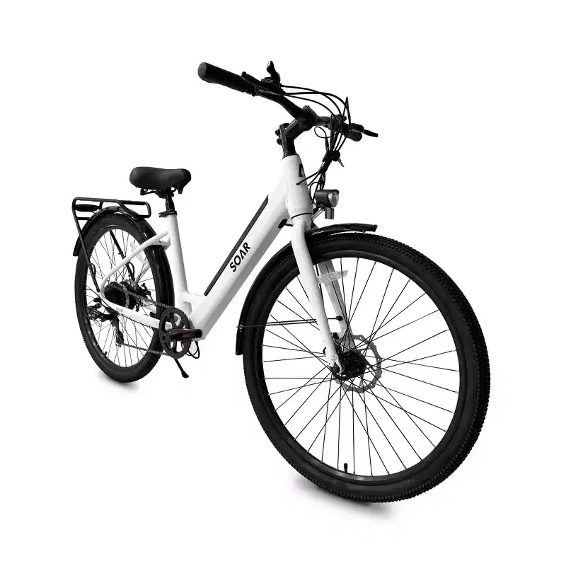 Soar Adult City ST 350 27.5'' Step-Thru Electric Cruiser Bike