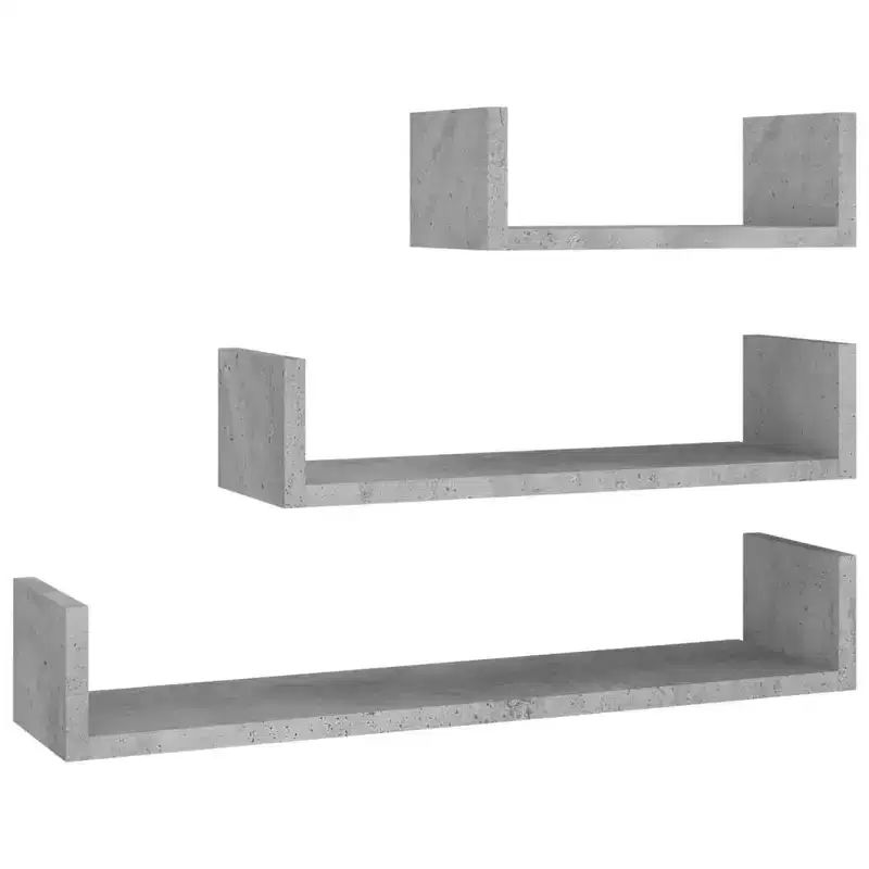 Shelf Black Engineered wood Large Wall-mounted