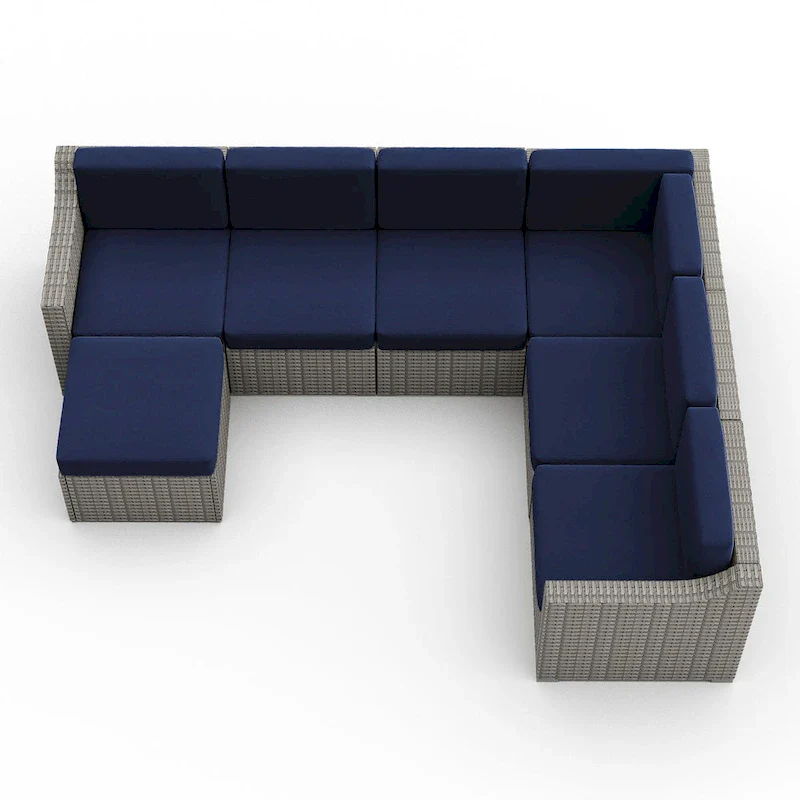 7 Piece Patio Sectional Conversation Set
