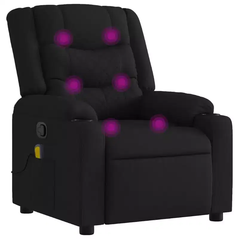 vidaXL Massage Recliner Chair - Dark Gray Manual Push Back