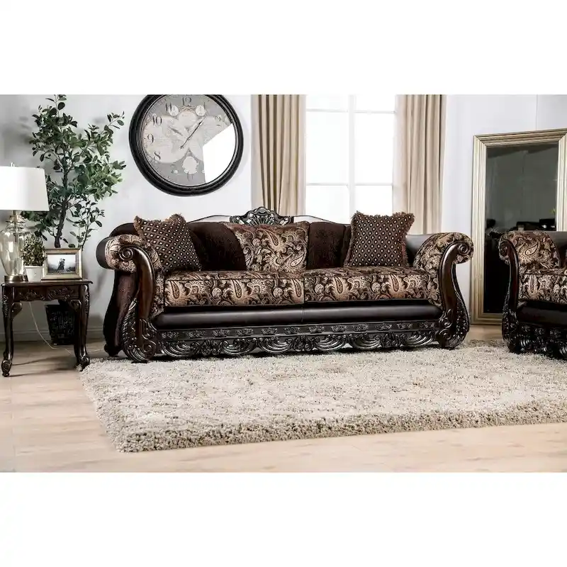Gracewood Hollow Dayaram Traditional Brown 2-piece Living Room Set