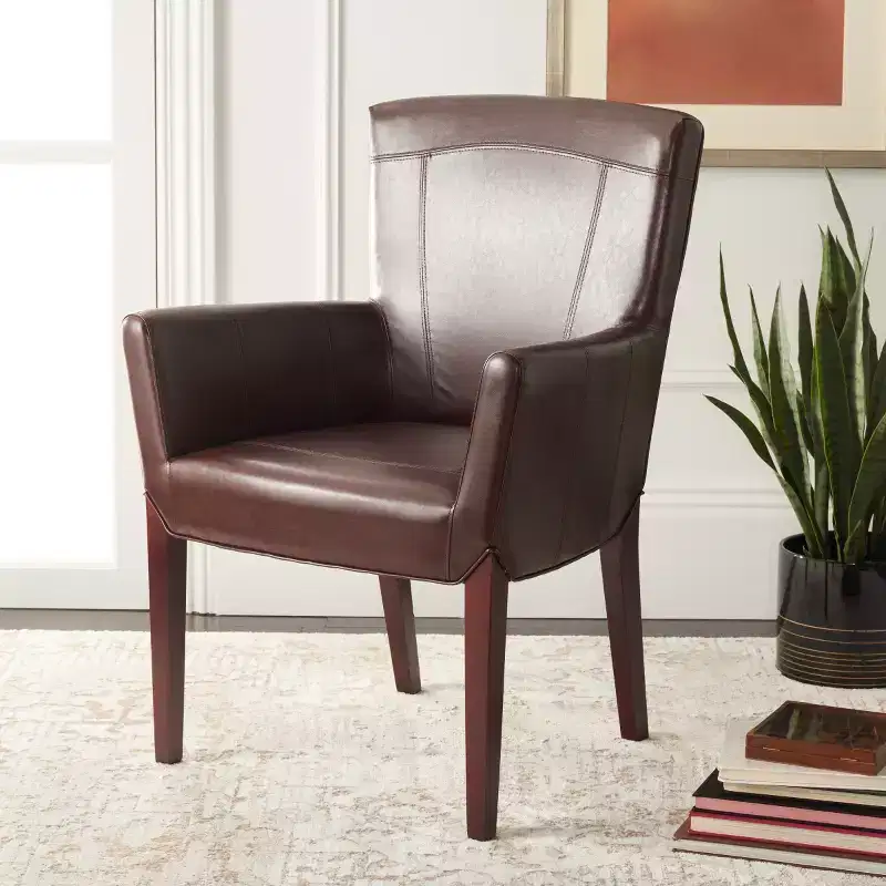 Ken Arm Chair - HUD8201A - Brown - Safavieh
