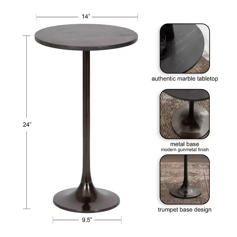 Kate and Laurel Baronet Round Side Table