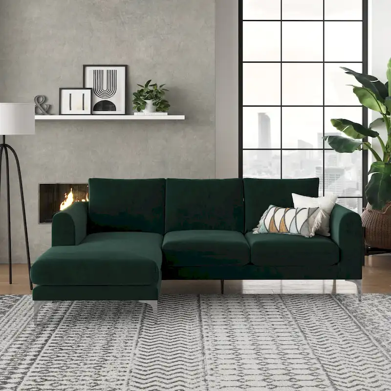 Cambridge Velvet Reversible Sectional