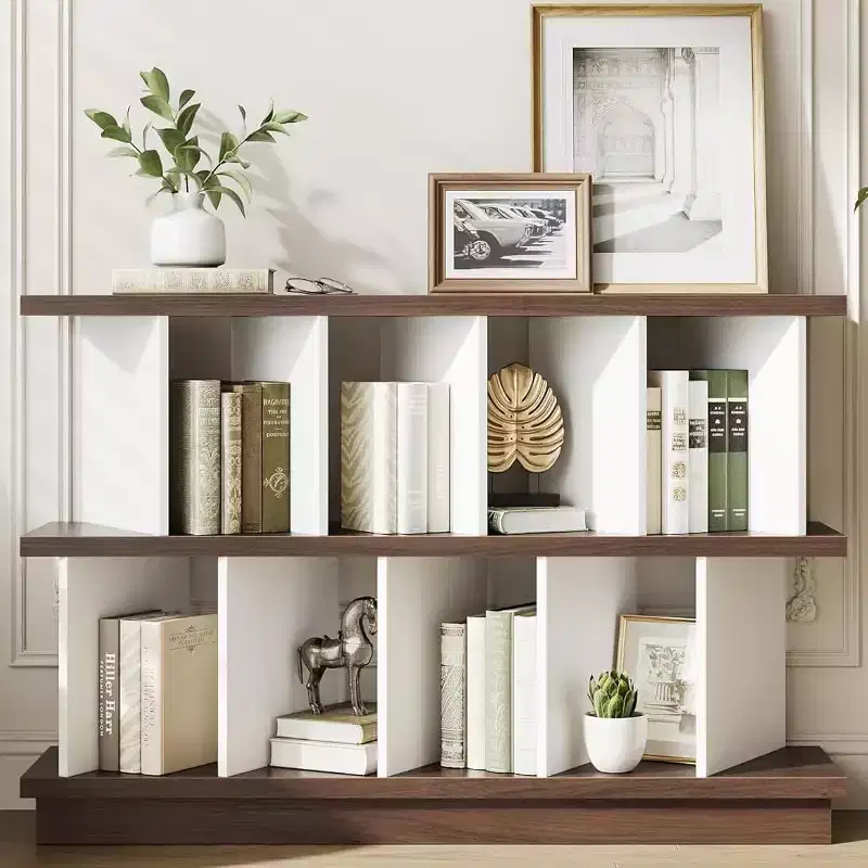 8-Cube Storage Shelf Organizer with 10 Removable Panels