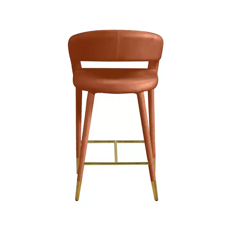 Meridian Furniture,Destiny Cognac Velvet Stool