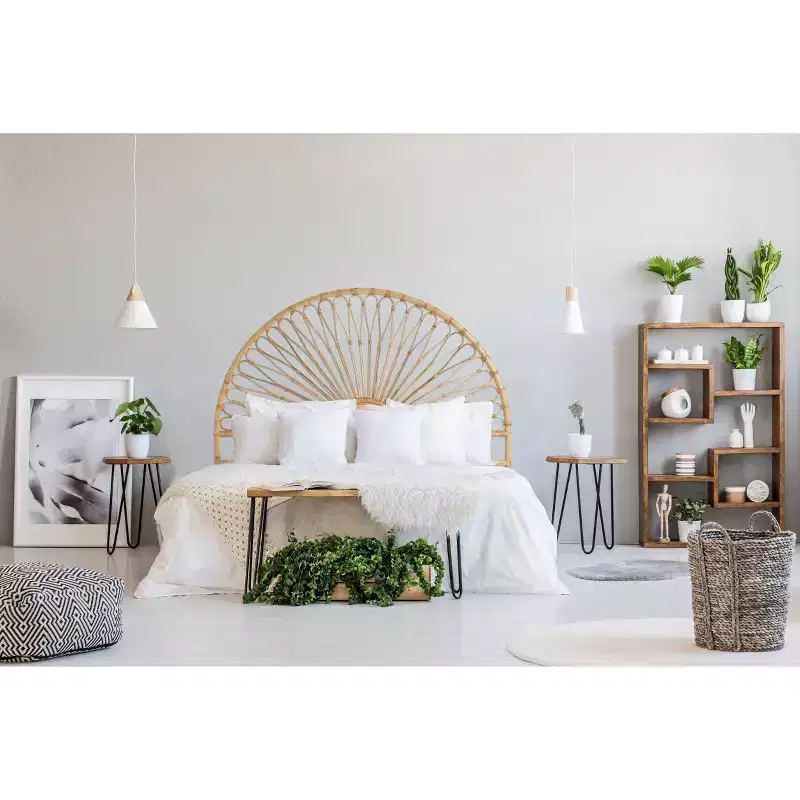 Woven Rattan Wall-Mounted Headboard
