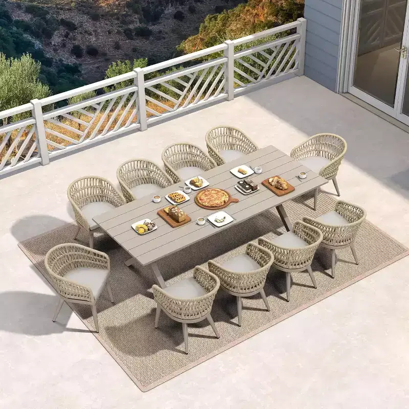 PURPLE LEAF Outdoor Dining Set All-Weather PE Rattan Outdoor Patio Furniture Set