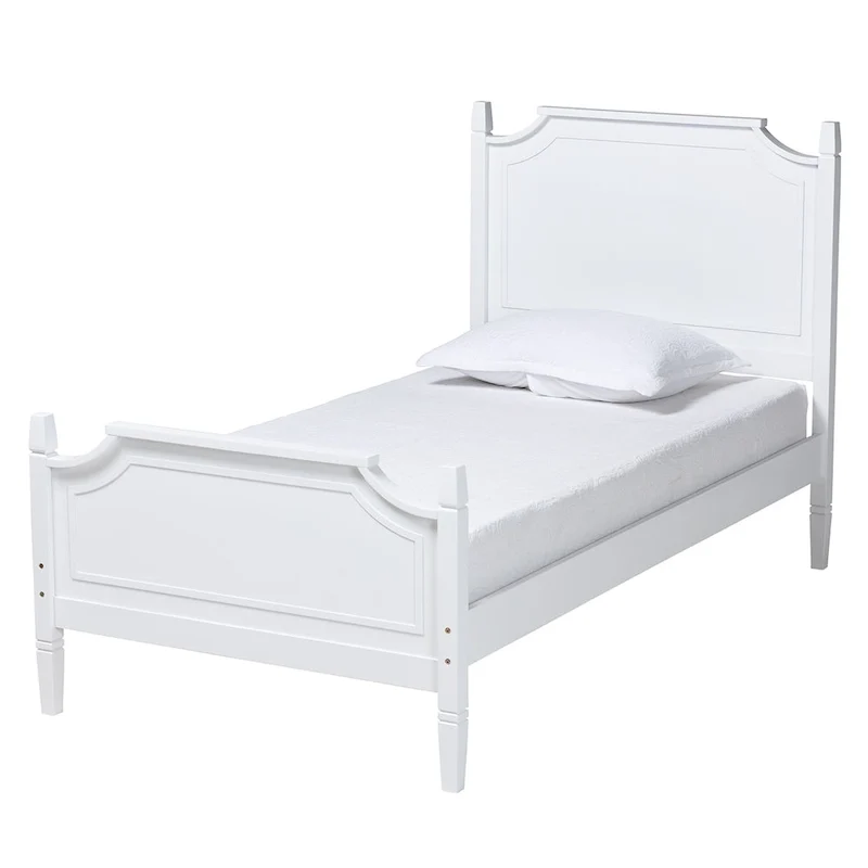 White Classic Platform Bed – Full / Queen