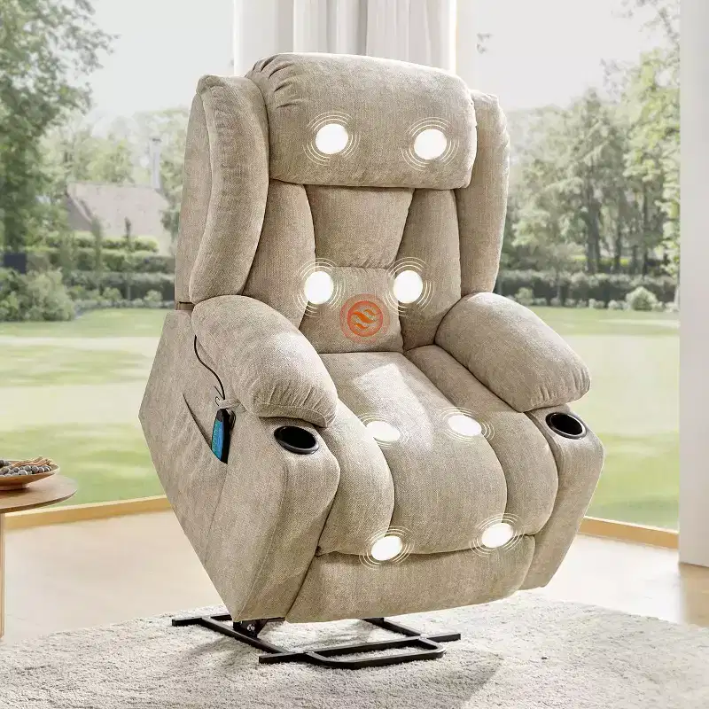 Rex Power Lift Assist Recliner|Hulala Home-BEIGE