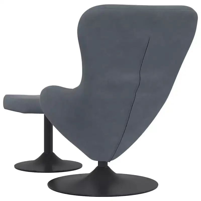 Egg Chair with Footstool Velvet