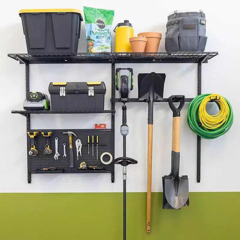 Adjustable Wall Storage System | Holds 500 lbs | Garage & Workshop Organizer