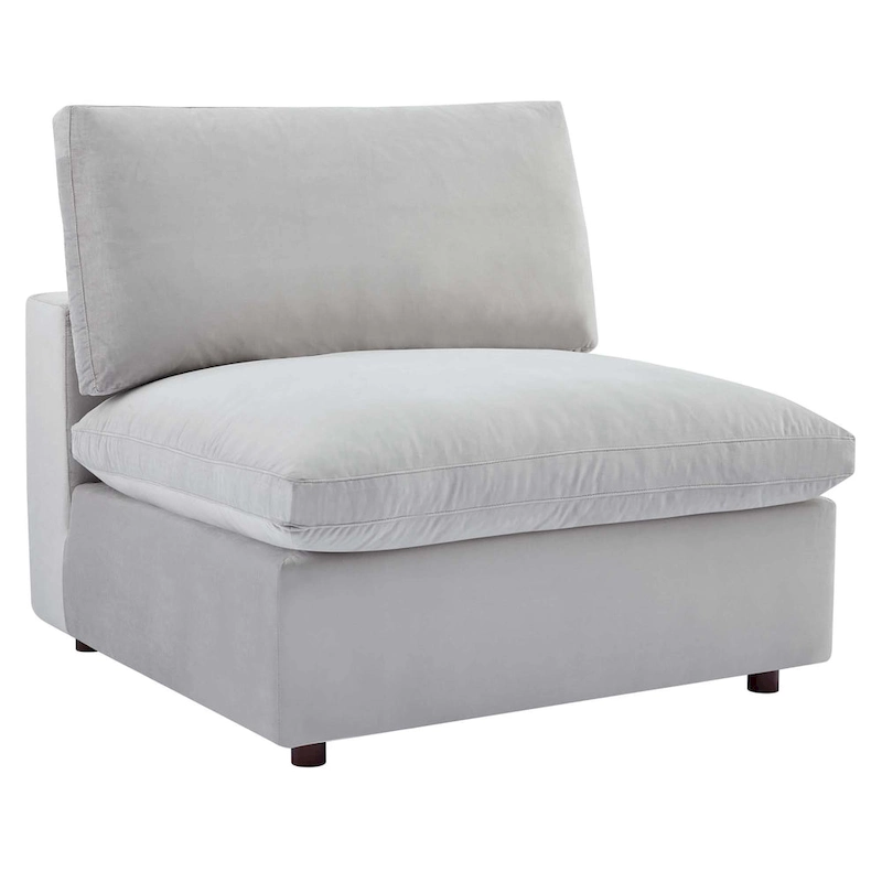 Commix Down Filled Overstuffed Velvet 6-Piece Sectional Sofa