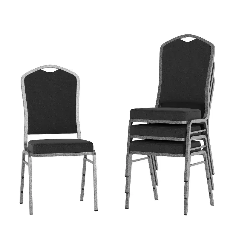 Flash Furniture 4 Pack HERCULES Series Crown Back Stacking Banquet Chair